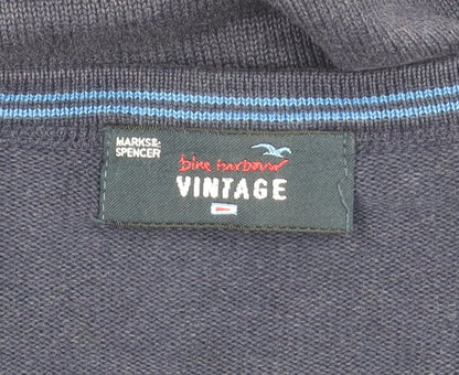 Marks & Spencer Men's Blue L Pullover Jumper