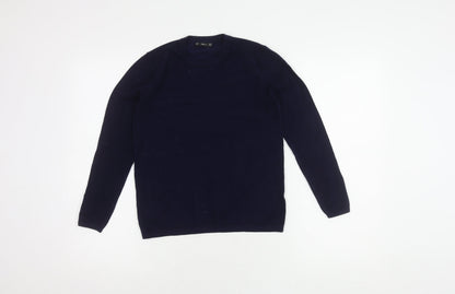 Zara Womens Blue Medium Pullover Crew Neck Jumper