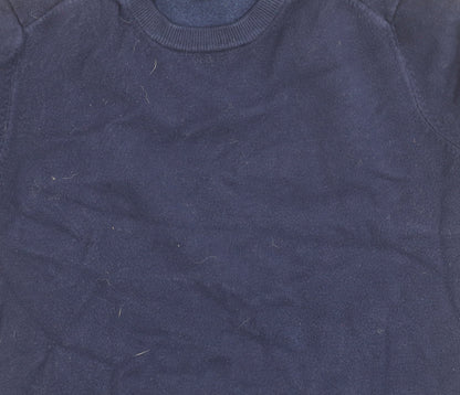 Zara Womens Blue Medium Pullover Crew Neck Jumper