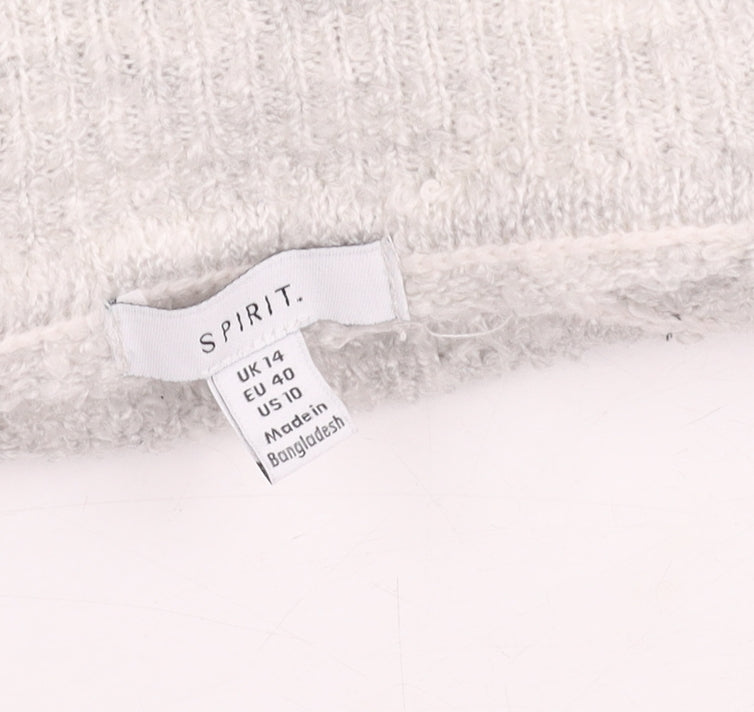 Spirit Women's Blue Pullover Jumper, UK 14, Striped Knit