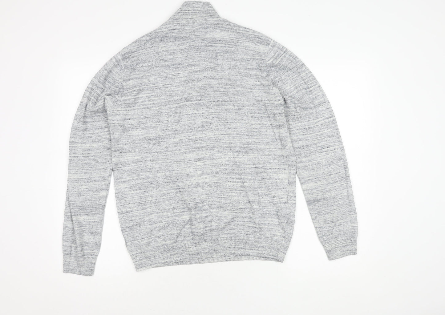 Next Men's Grey 1/2 Zip Sweatshirt, Size M