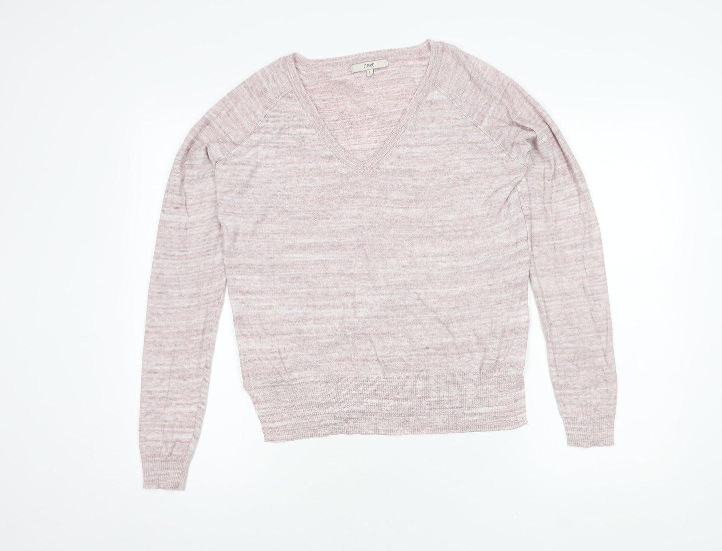 Next Women's Multicoloured V-Neck Pullover Jumper Size 6