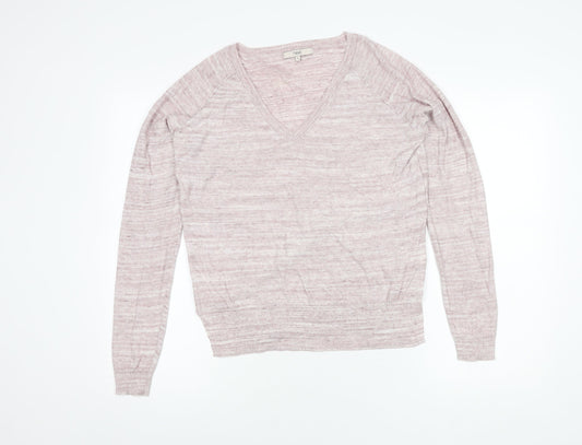 Next Women's Multicoloured V-Neck Pullover Jumper Size 6