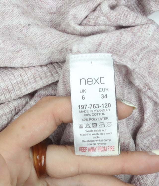 Next Women's Multicoloured V-Neck Pullover Jumper Size 6