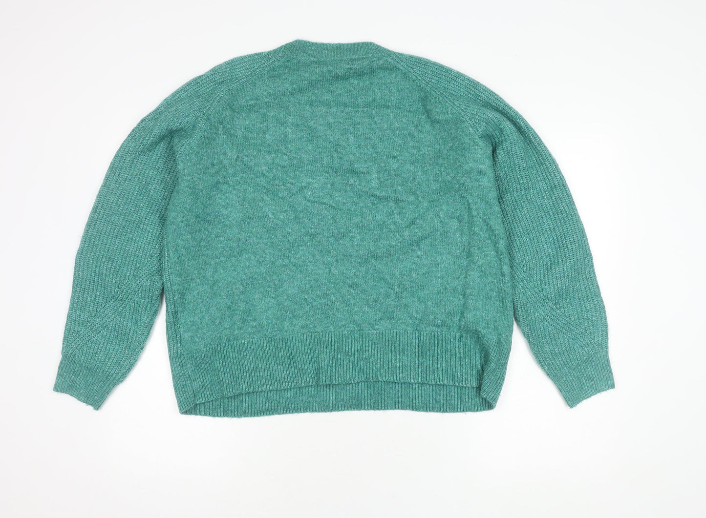 Marks and Spencer Women's Green Crew Neck Jumper L