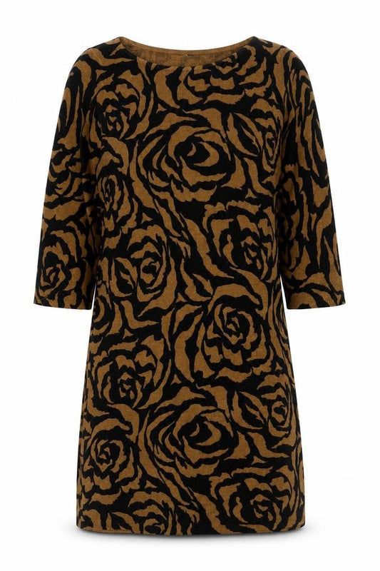 Marks & Spencer Women's Brown Floral Dress, Size 14