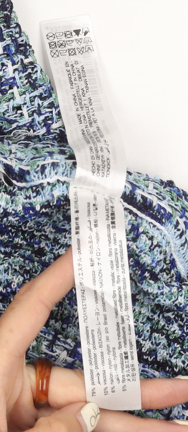 Zara Women's Multicoloured Geometric Trousers Size 10