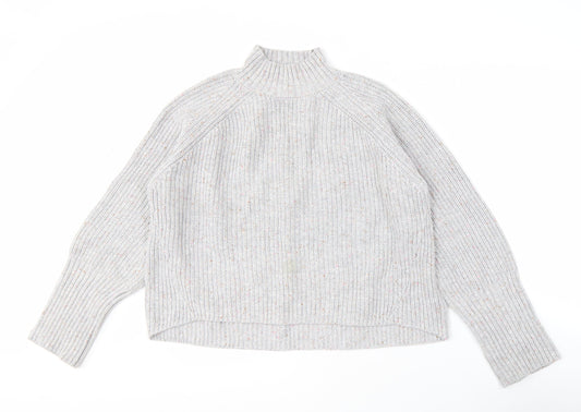 Next Women's Grey Mock Neck Pullover Jumper Size 12