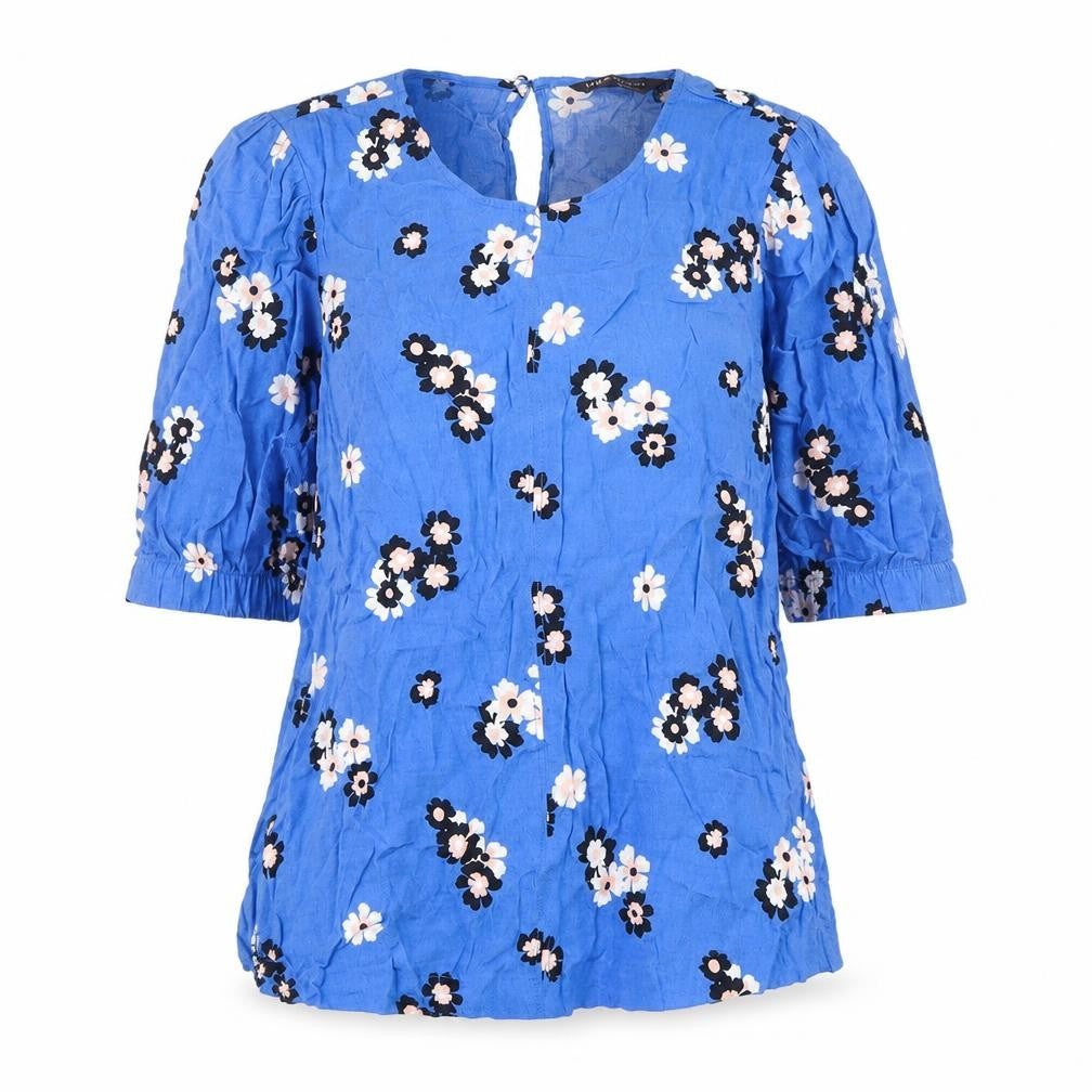 Marks & Spencer Blue Floral Blouse, Size 12, Women's