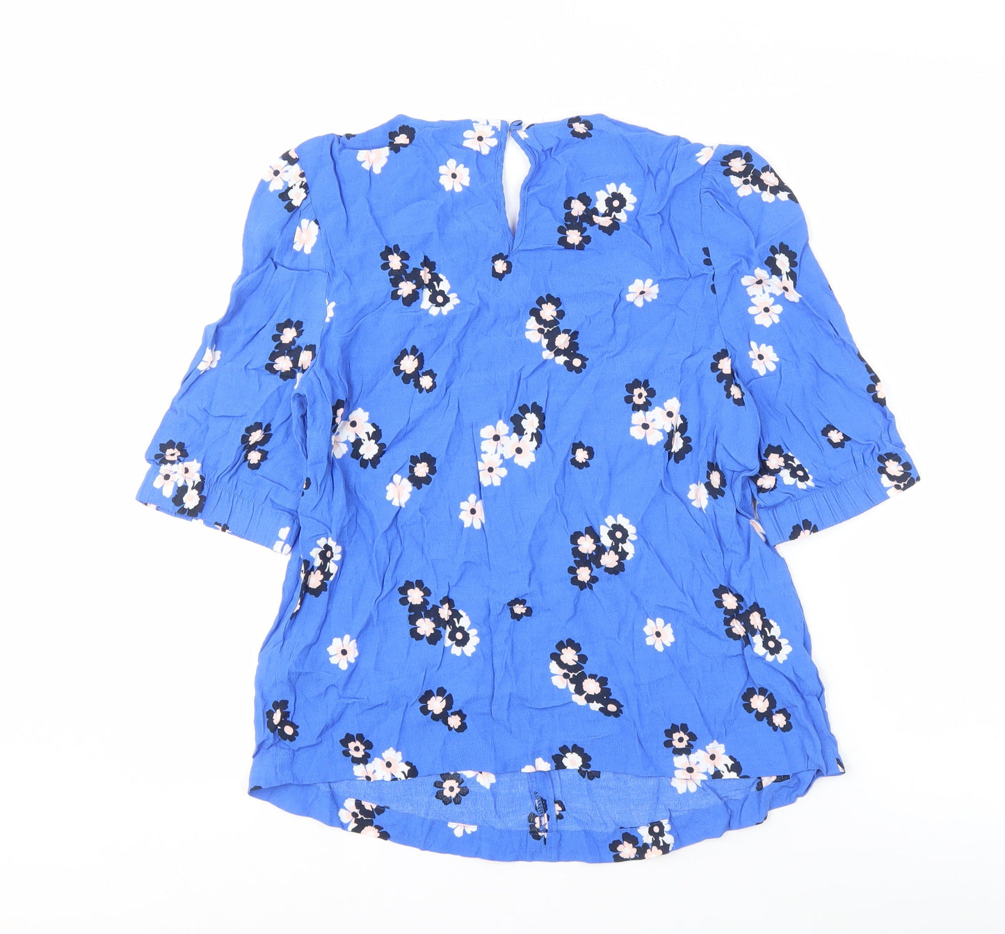 Marks & Spencer Blue Floral Blouse, Size 12, Women's
