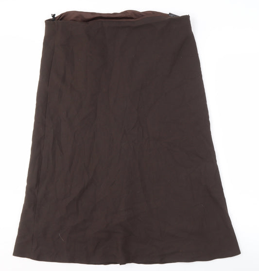 Marks and Spencer Women's Brown Long Pencil Skirt Size 16