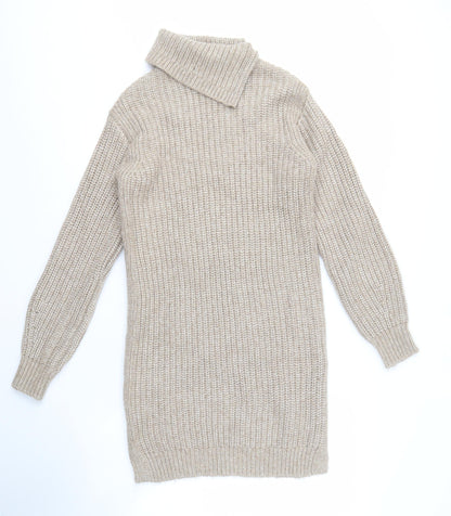 Marks & Spencer Women's Beige XS Roll Neck Jumper