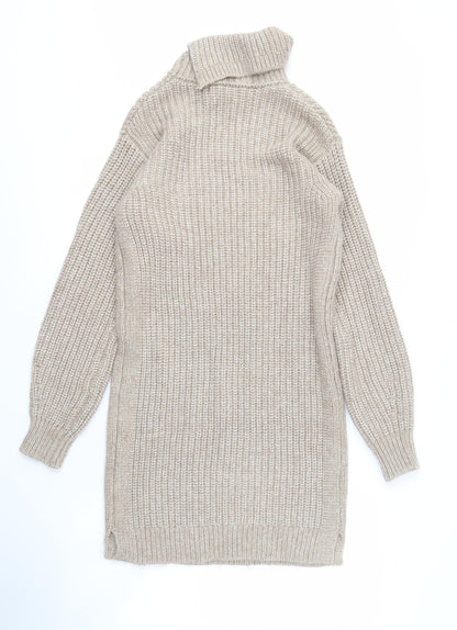 Marks & Spencer Women's Beige XS Roll Neck Jumper