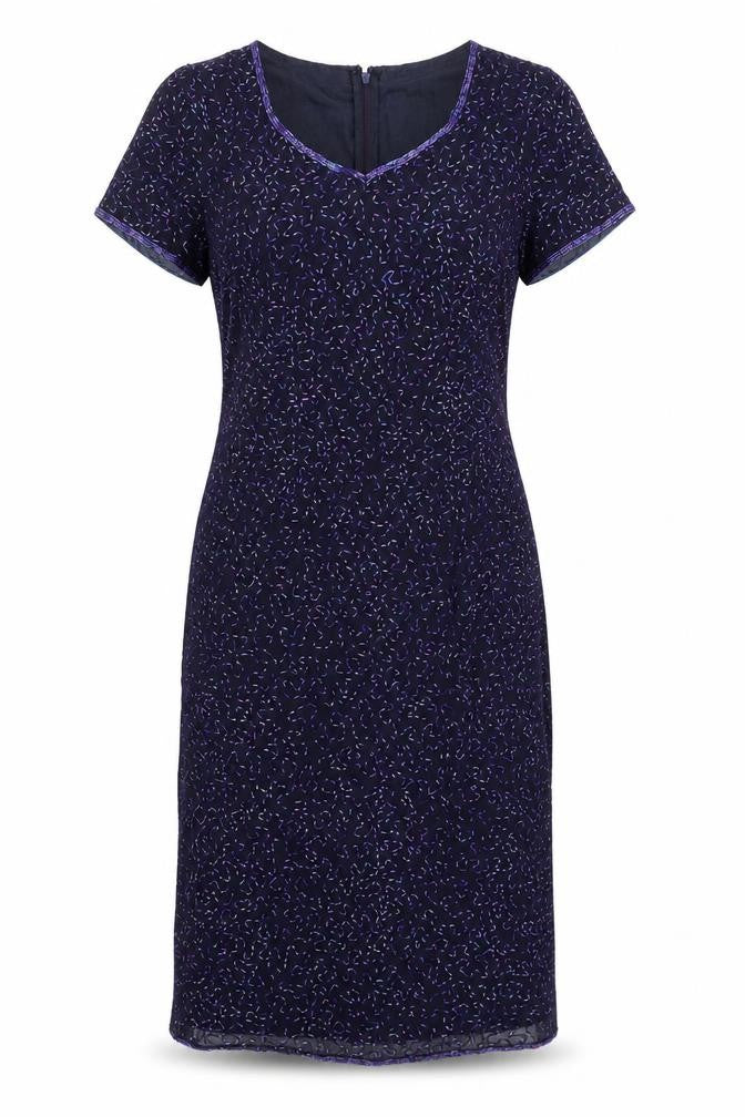 Debenhams Women's Multicoloured Beaded Sheath Dress Size 14