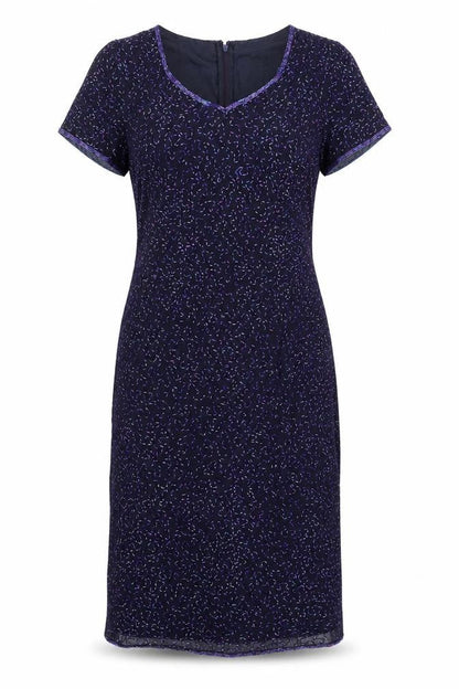 Debenhams Women's Multicoloured Beaded Sheath Dress Size 14