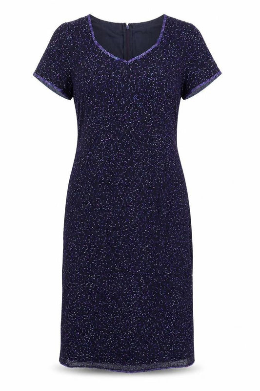 Debenhams Women's Multicoloured Beaded Sheath Dress Size 14