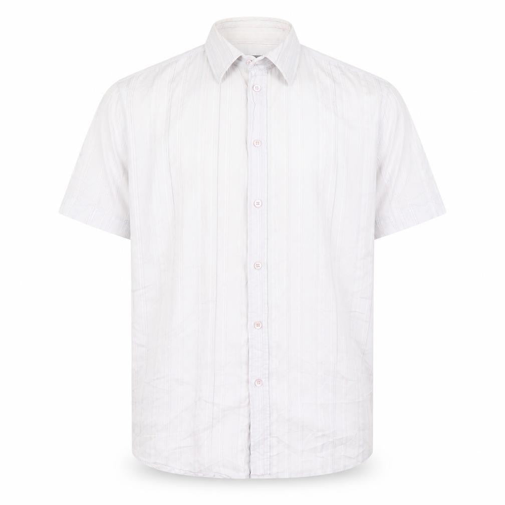 Ted Baker Men's White Striped Short Sleeve Shirt M