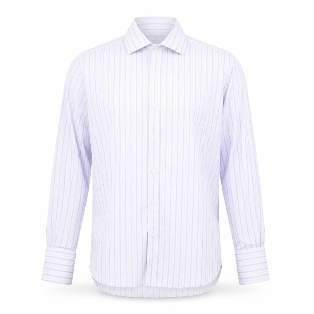 Savoy Taylors Guild Men's Multicoloured Striped Shirt - Size 16