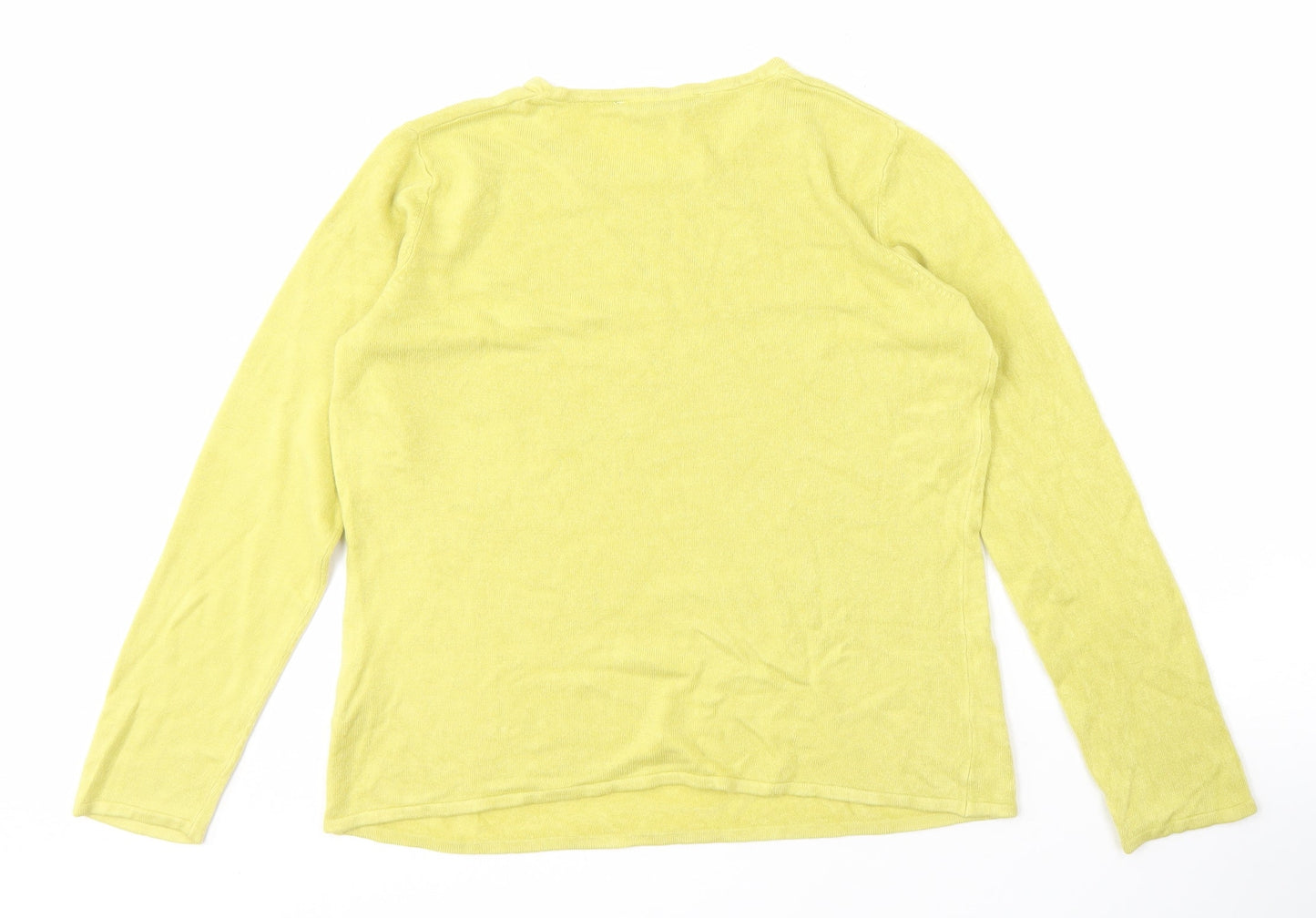 Bonmarché Women's Yellow Pullover Jumper Size 12/14