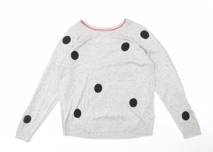 Next Women's Grey Polka Dot Pullover Jumper M