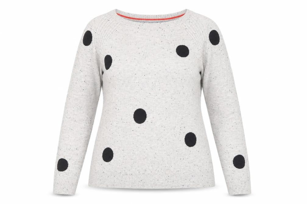 Next Women's Grey Polka Dot Pullover Jumper M