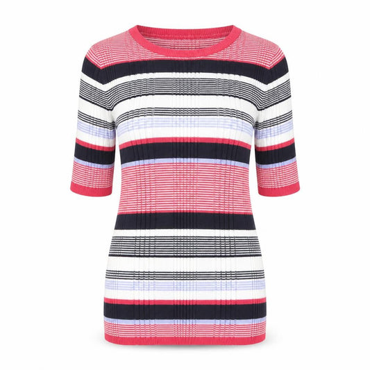 Marks and Spencer Women's Multicoloured Striped Top, Size 8