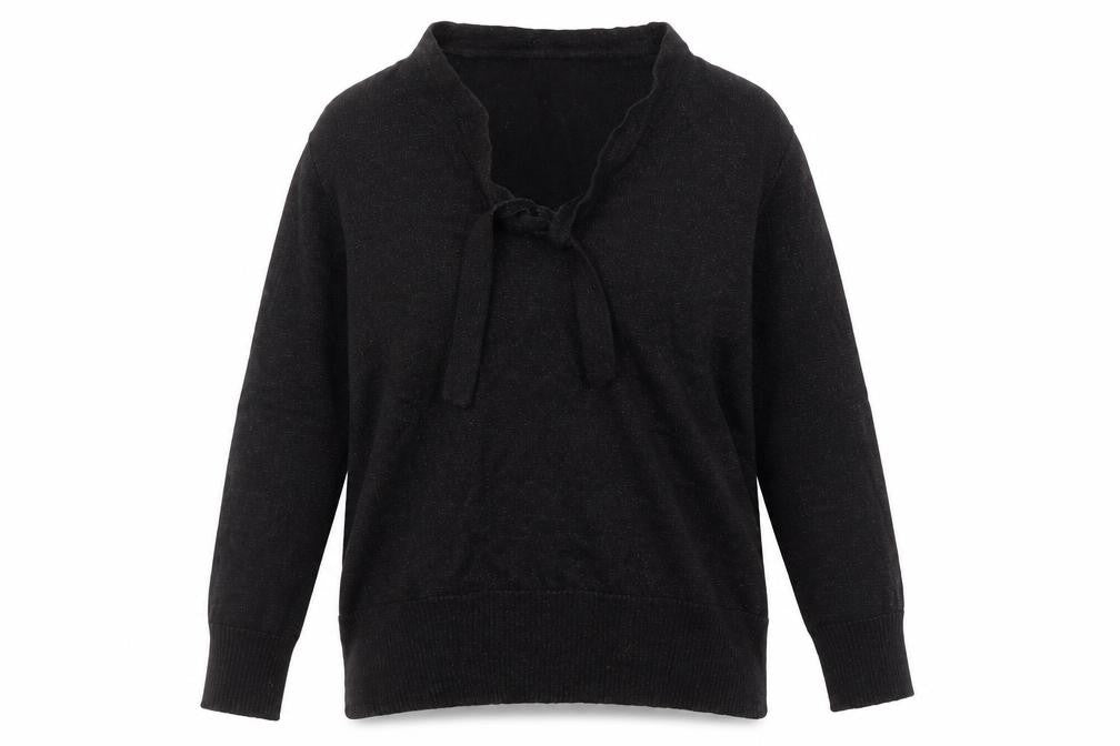 XISS COLLECTION Women's Black XL Cowl Neck Jumper