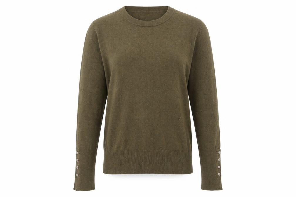 Zara Women's Green Crew Neck Pullover Jumper M