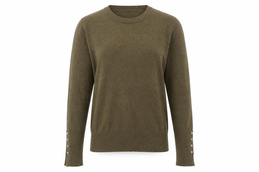 Zara Women's Green Crew Neck Pullover Jumper M