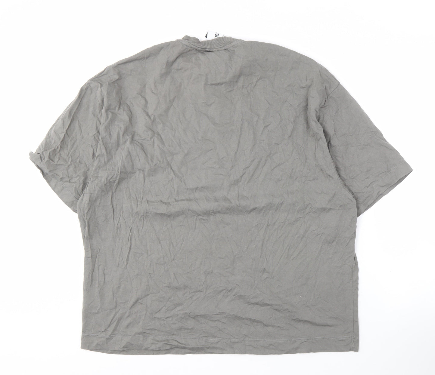 COLLUSION Men's Grey L Graphic T-Shirt, Short Sleeve