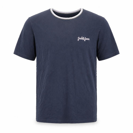 Jack & Jones Men's Blue XL T-Shirt, Logo Crew Neck