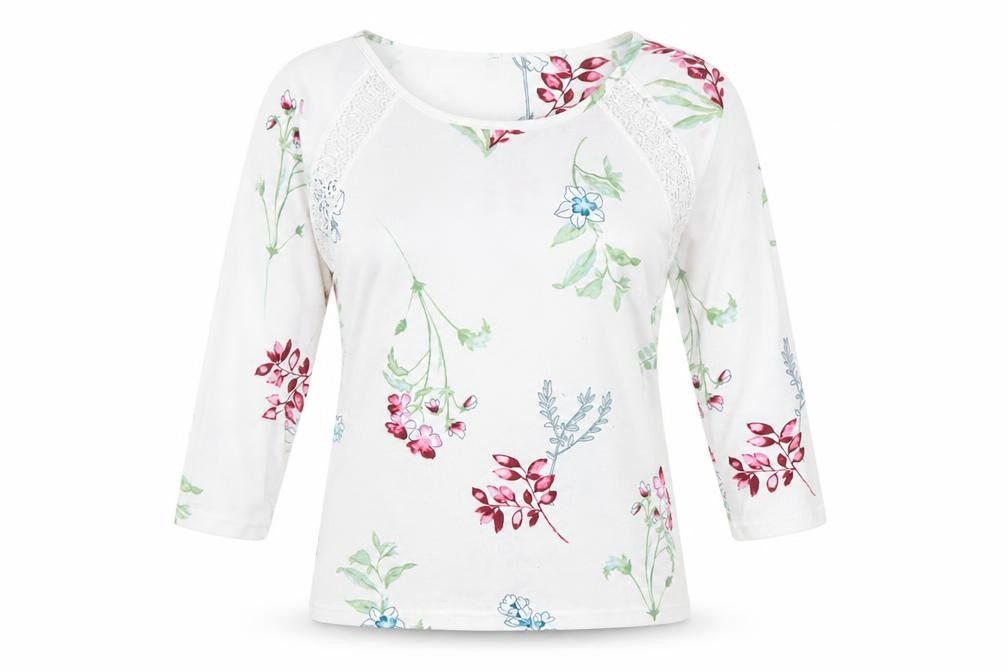 Bonmarché Women's Multicoloured 3/4 Sleeve Pullover Jumper