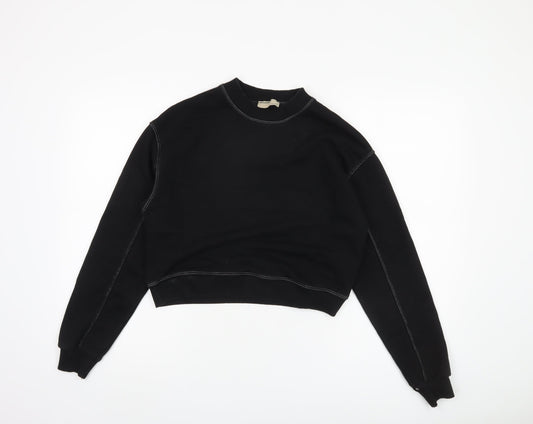 Pull & Bear Women's Black S Sweatshirt Pullover Jersey