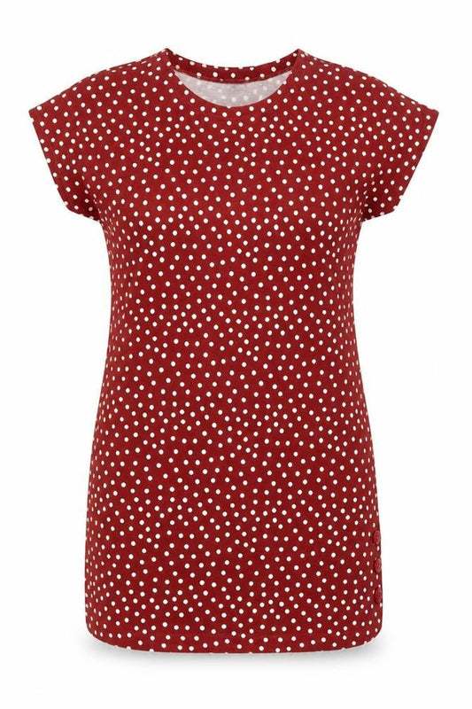 La Redoute Women's Red Polka Dot T-Shirt Dress
