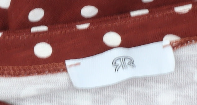 La Redoute Women's Red Polka Dot T-Shirt Dress