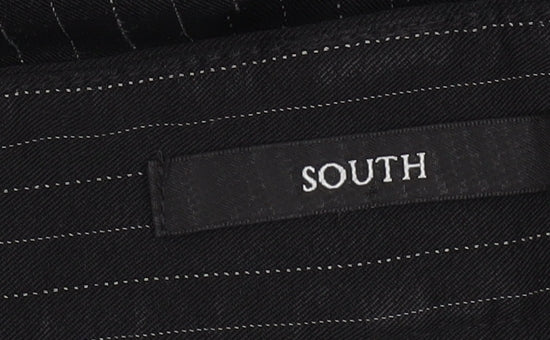 South Women's Black Striped Trousers Size 20