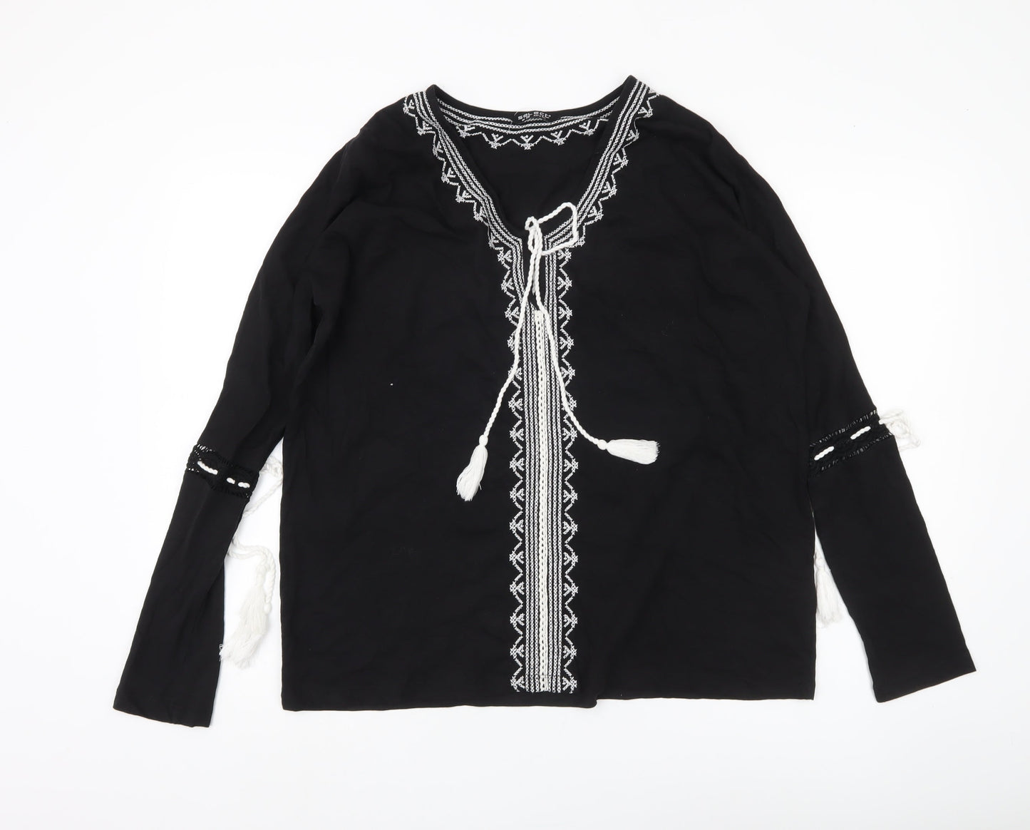 Select Women's Black Tunic, Size 16, Bohemian Style