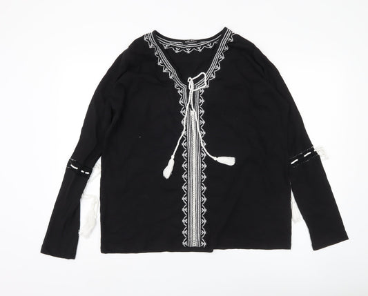 Select Women's Black Tunic, Size 16, Bohemian Style