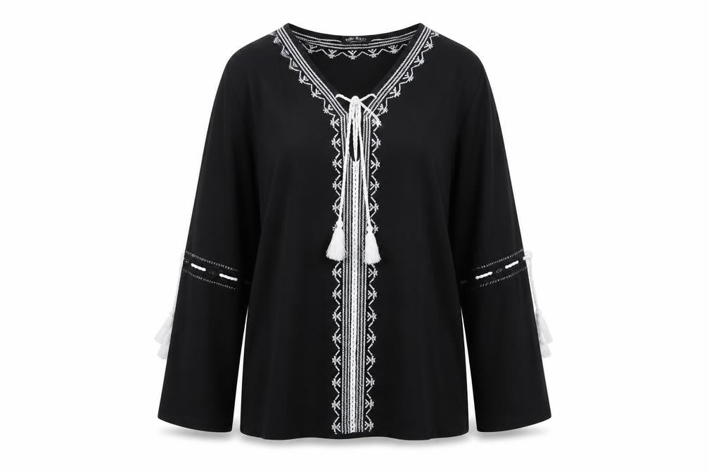 Select Women's Black Tunic, Size 16, Bohemian Style