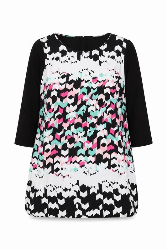 Marks and Spencer Women's Geometric Multicoloured Blouse UK 16