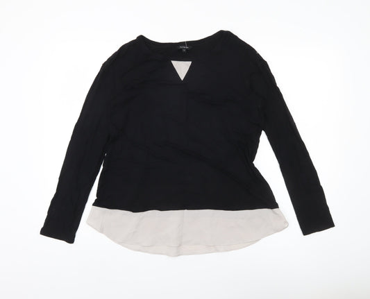 Marks and Spencer Women's Black Blouse - Size 12