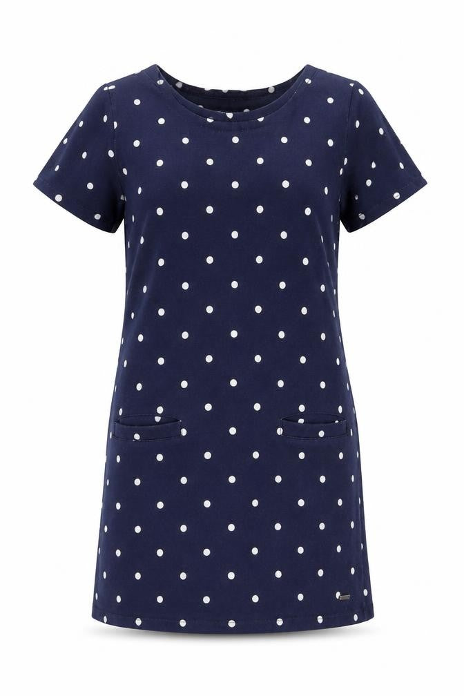 Joules Women's Blue Polka Dot Shift Dress, Size 12