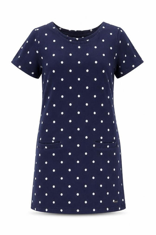 Joules Women's Blue Polka Dot Shift Dress, Size 12