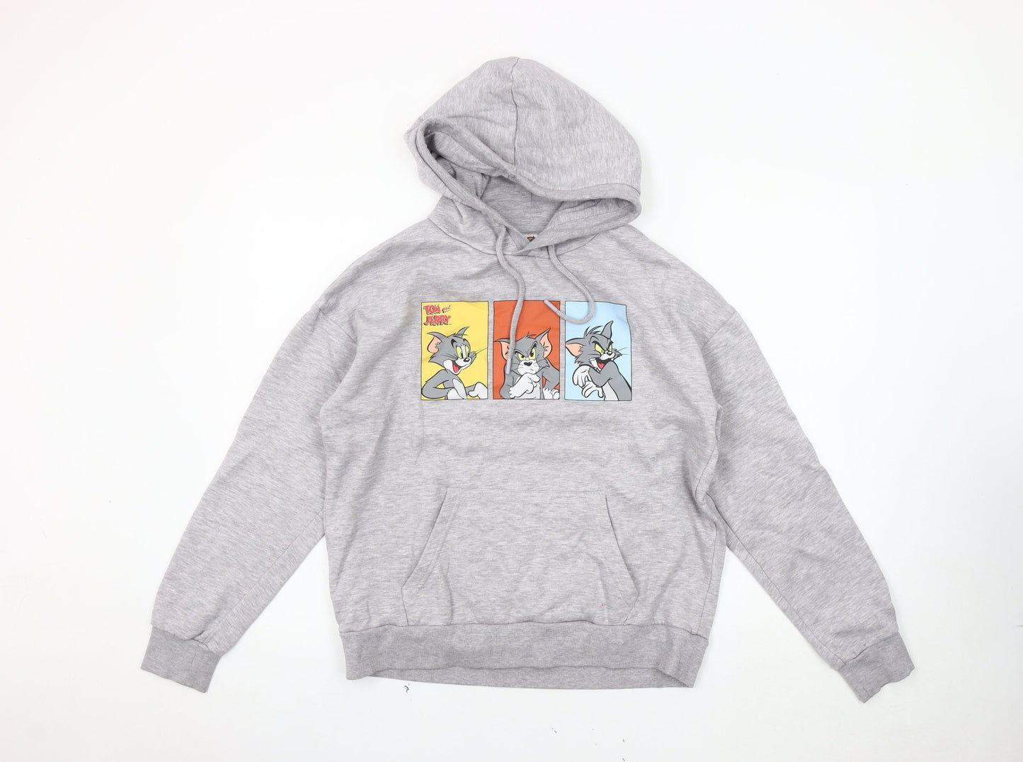 Tom & Jerry Unisex Grey Pullover Hoodie Size 10/12