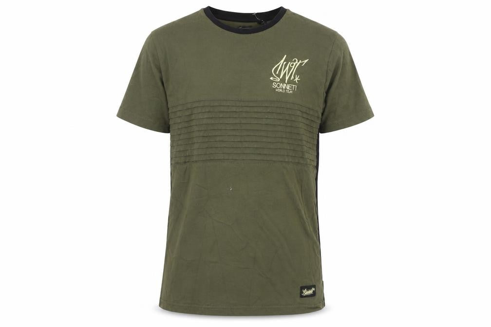 Sonneti Boys Green Black T-Shirt 10-12 Years Pullover Style