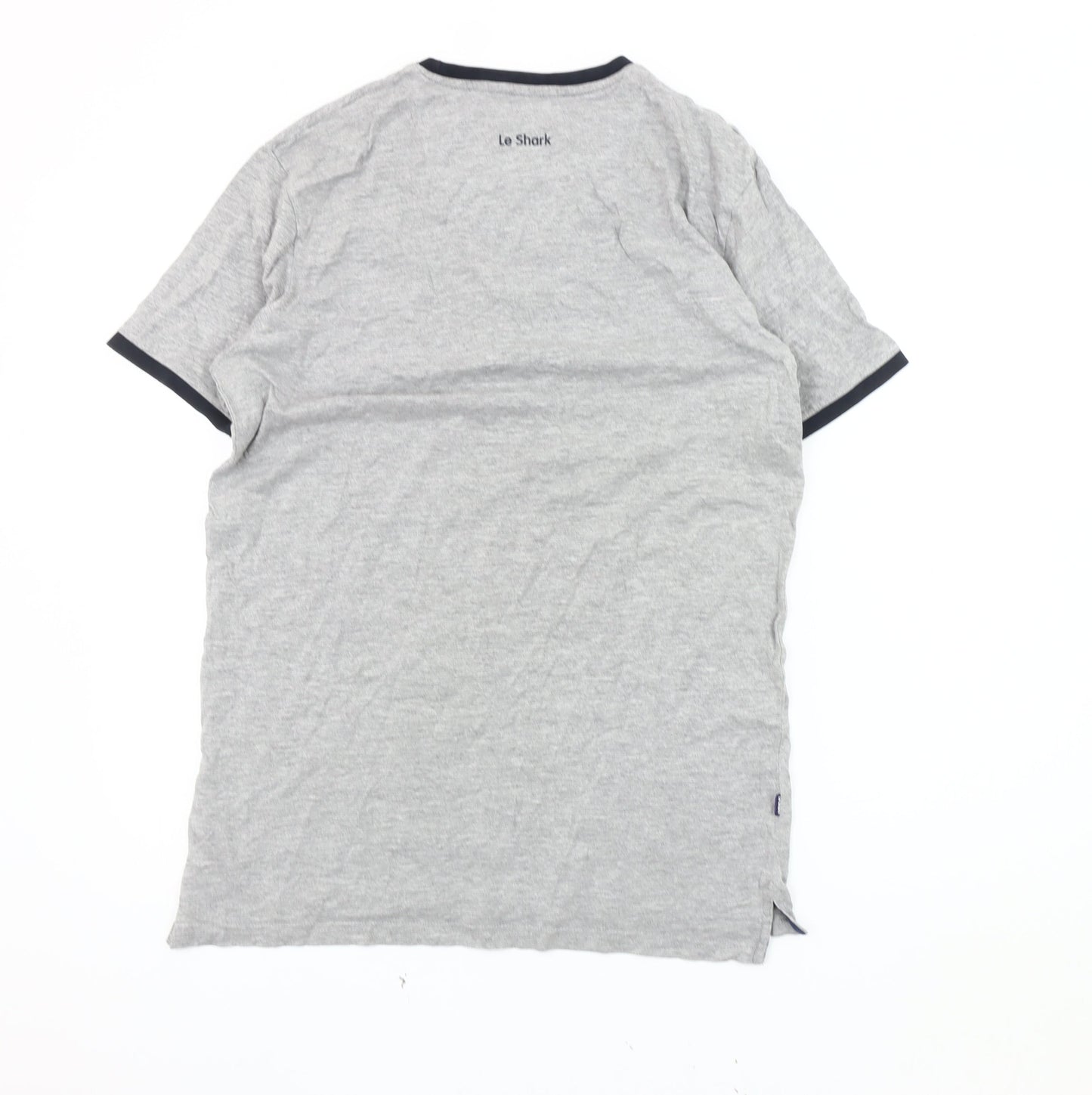 Le Shark Men's Grey T-Shirt, Size L, Crew Neck