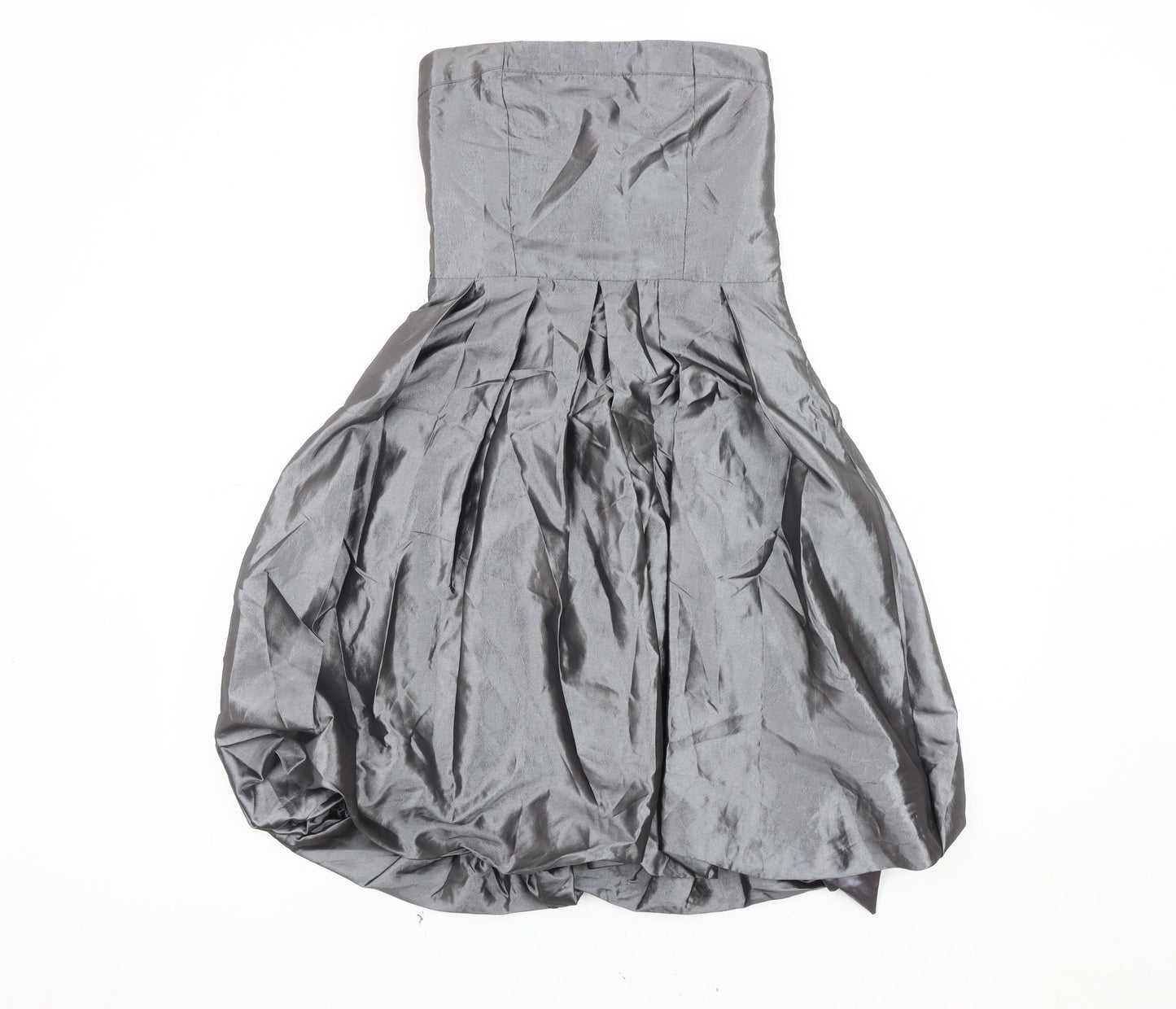 Miso Women's Grey A-Line Strapless Party Dress