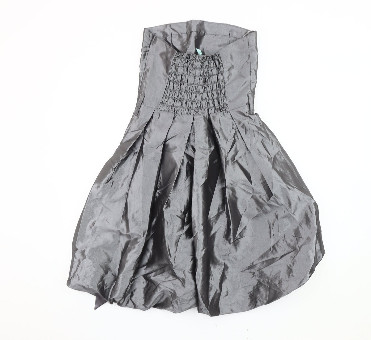 Miso Women's Grey A-Line Strapless Party Dress