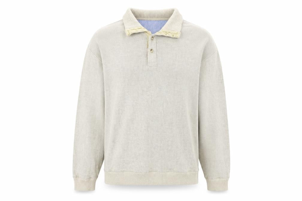 Marks & Spencer Men's Beige Henley Jumper L