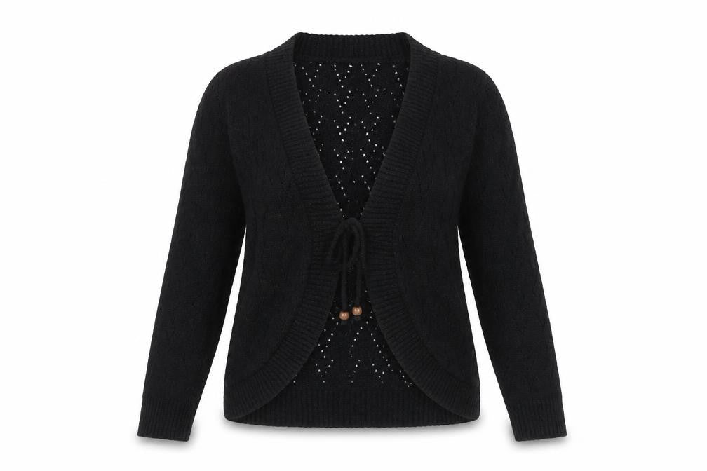 Saloos Women's Black Knit Cardigan - M